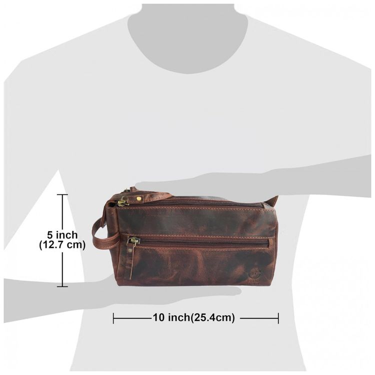 Necessaire-Masculina-Vintage-de-Couro-com-Forro-a-Prova-d-foto-2