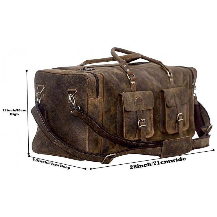 Bolsa-de-Viagem-Masculina-Classica-de-Couro-KOMALC-Marrom-foto-3