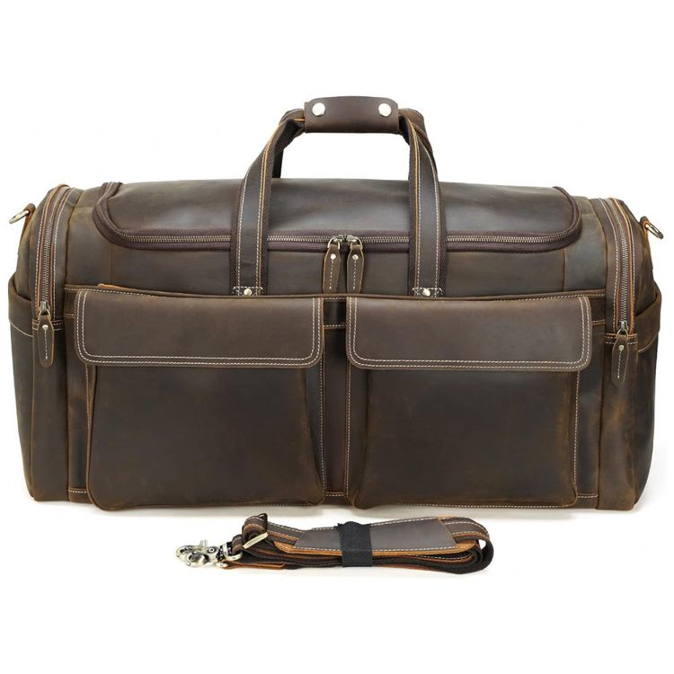 Polare-Bolsa-de-Viagem-Masculina-Classica-de-Couro--Marrom-foto-1