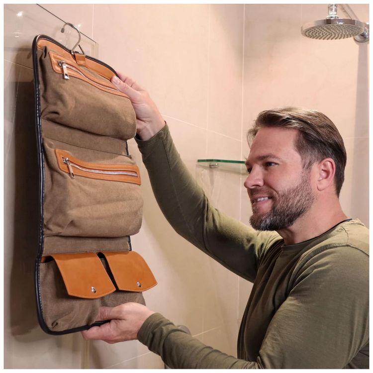 Necessaire-Masculina-Vintage-de-Couro-Sintetico-com-Forro-a-foto-3
