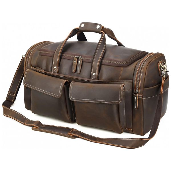 Bolsa-de-Viagem-Masculina-Classica-de-Couro-POLARE--Marrom-foto-0