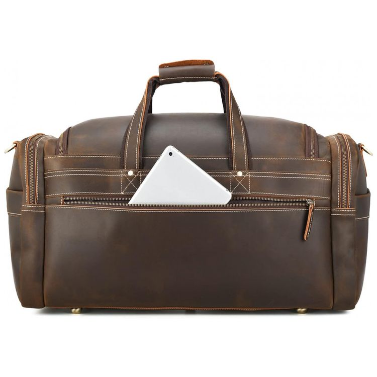 Bolsa-de-Viagem-Masculina-Classica-de-Couro-POLARE--Marrom-foto-3