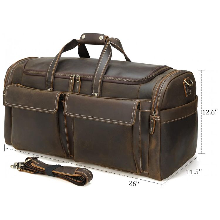 Polare-Bolsa-de-Viagem-Masculina-Classica-de-Couro--Marrom-foto-5