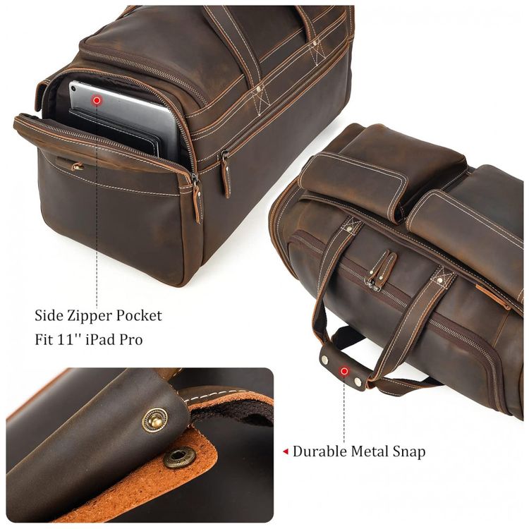 Bolsa-de-Viagem-Masculina-Classica-de-Couro-POLARE--Marrom-foto-5