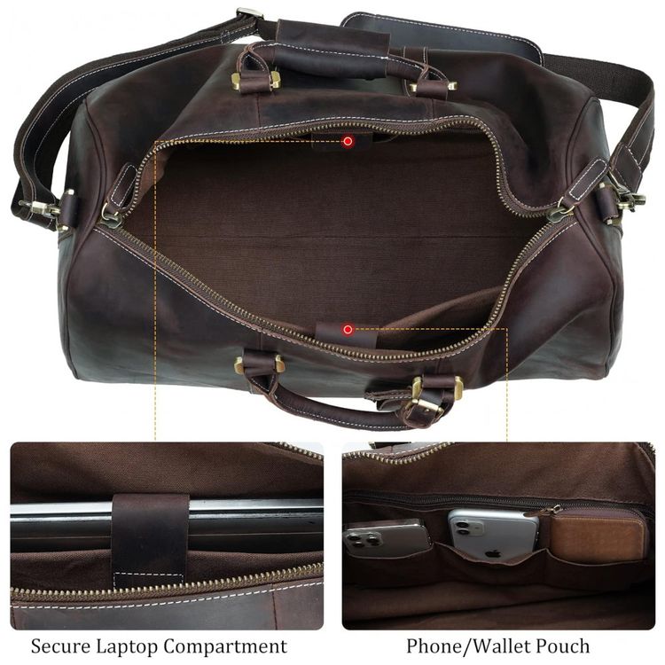 Polare-Bolsa-de-Viagem-Masculina-Classica-de-Couro--Marrom-foto-2