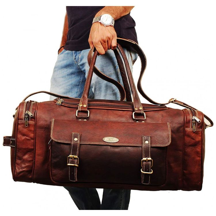 Bolsa-de-Viagem-Masculina-Classica-de-Couro-HULSH-Marrom-foto-2