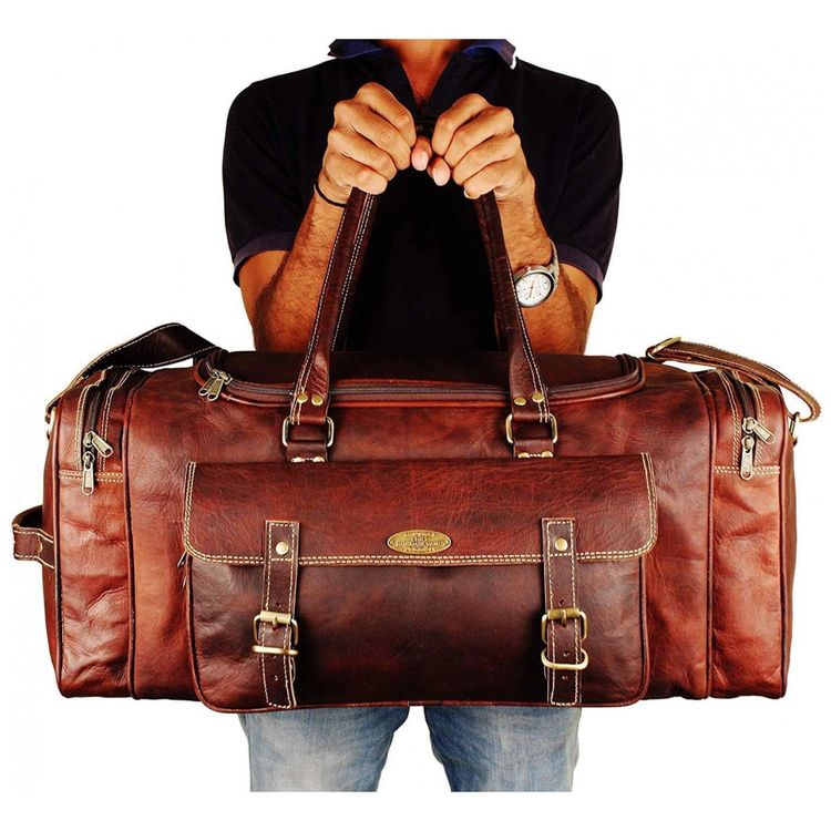 Bolsa-de-Viagem-Masculina-Classica-de-Couro-HULSH-Marrom-foto-3