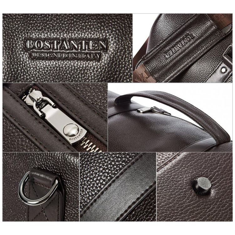 Bolsa-de-Viagem-Masculina-Classica-de-Couro-Cafe-BOSTANTEN-foto-5