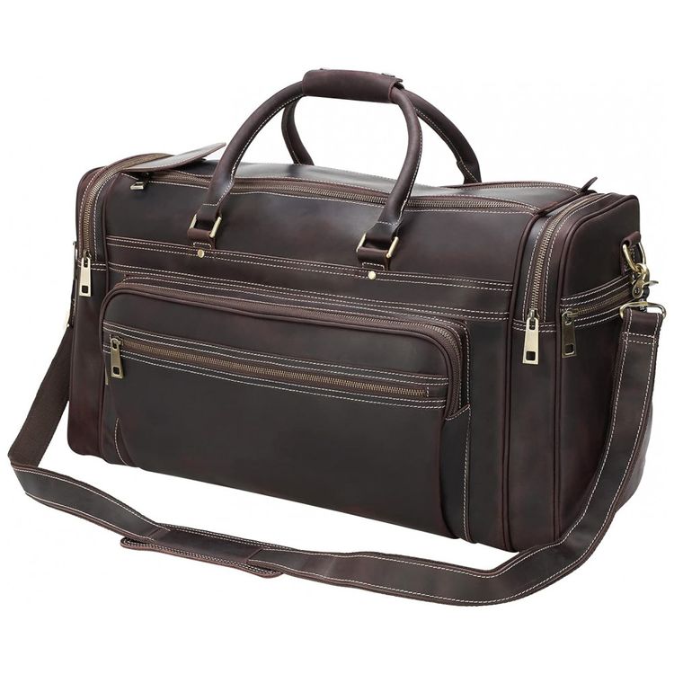 Bolsa-de-Viagem-Masculina-Classica-de-Couro-POLARE--Marrom-foto-0