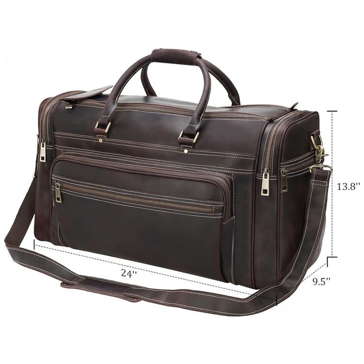Bolsa-de-Viagem-Masculina-Classica-de-Couro-POLARE--Marrom-foto-5
