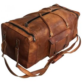 Bolsa-de-Viagem-Masculina-Classica-de-Couro-CUERO-Marrom-foto-0