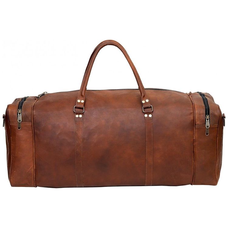 Bolsa-de-Viagem-Masculina-Classica-de-Couro-CUERO-Marrom-foto-3