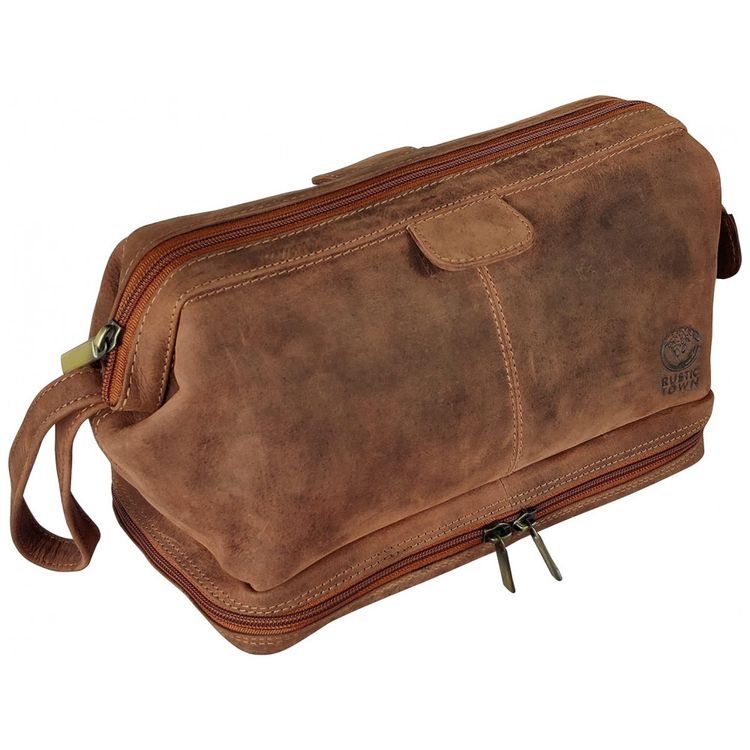 Necessaire-Masculina-Vintage-de-Couro-com-Forro-a-Prova-d-foto-0