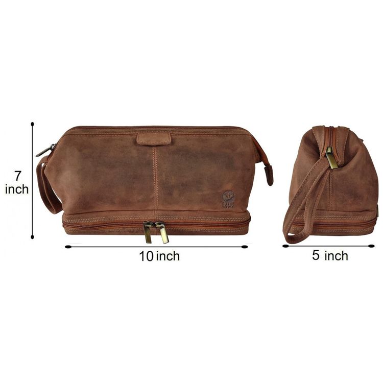 Necessaire-Masculina-Vintage-de-Couro-com-Forro-a-Prova-d-foto-2