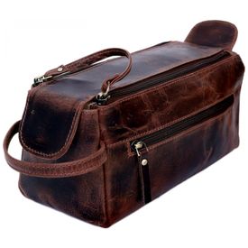 Necessaire-Masculina-Vintage-de-Couro-com-Forro-a-Prova-d-foto-0