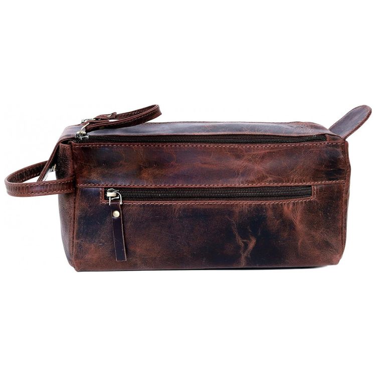 Necessaire-Masculina-Vintage-de-Couro-com-Forro-a-Prova-d-foto-1