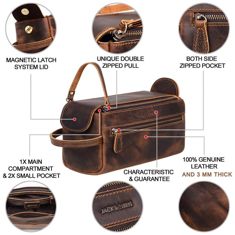 Necessaire-Masculina-Vintage-de-Couro-Sintetico-com-Forro-a-foto-1