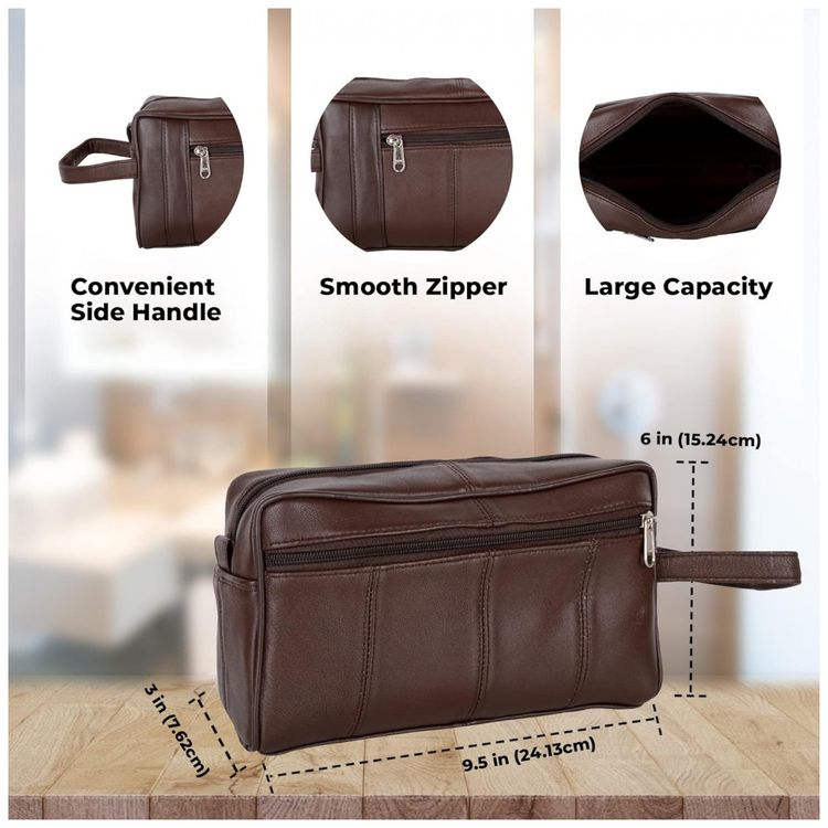 Necessaire-Masculina-Vintage-de-Couro-com-Forro-a-Prova-d-foto-2