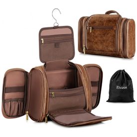 Necessaire-Masculina-Vintage-de-Couro-Sintetico-com-Forro-a-foto-0