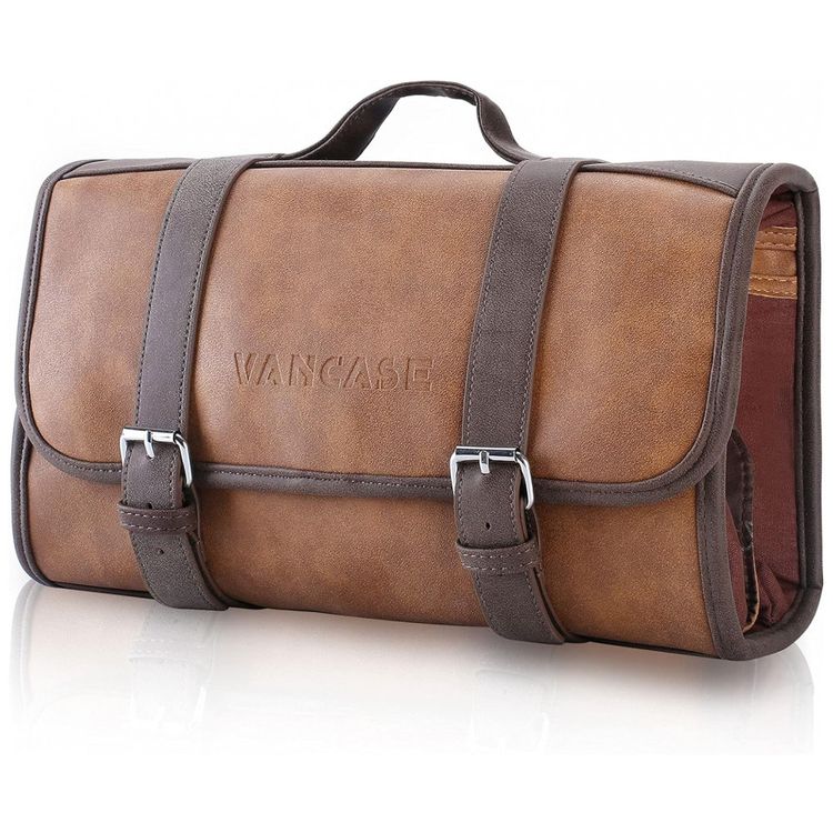 Necessaire-Masculina-Vintage-de-Couro-Sintetico-com-Forro-a-foto-0