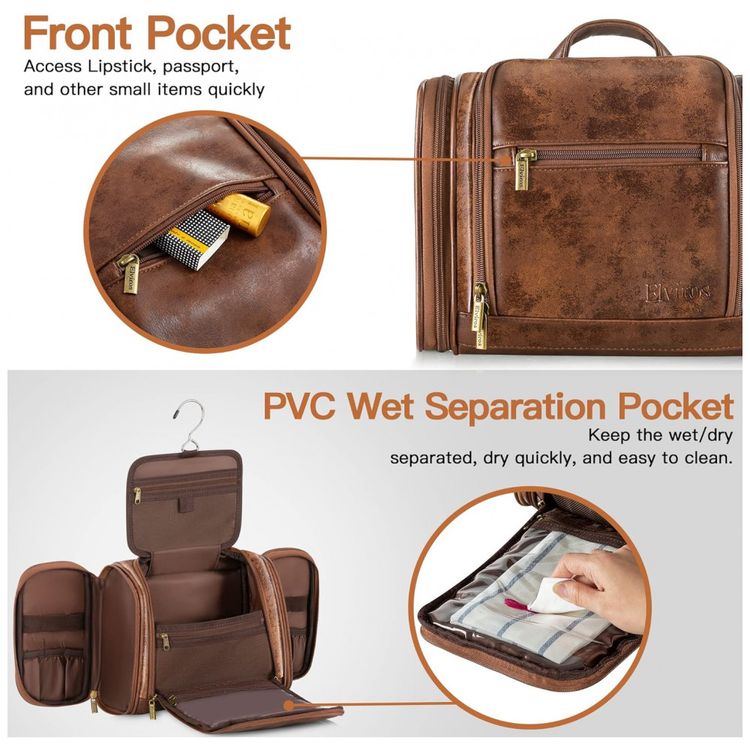 Necessaire-Masculina-Vintage-de-Couro-Sintetico-com-Forro-a-foto-3