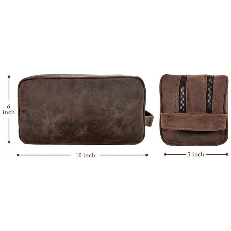 Rustic-Town-Necessaire-Masculina-Vintage-de-Couro-com-Forro-foto-2