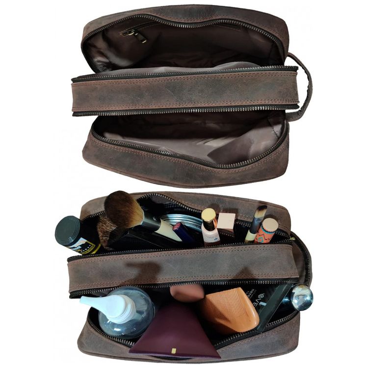 Rustic-Town-Necessaire-Masculina-Vintage-de-Couro-com-Forro-foto-3