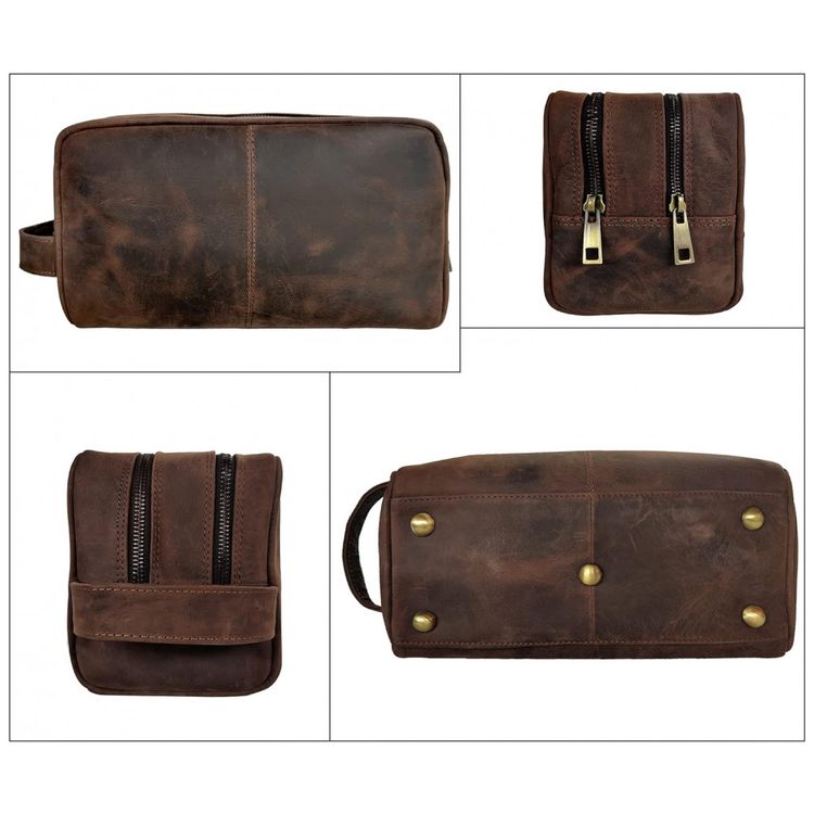 Rustic-Town-Necessaire-Masculina-Vintage-de-Couro-com-Forro-foto-4