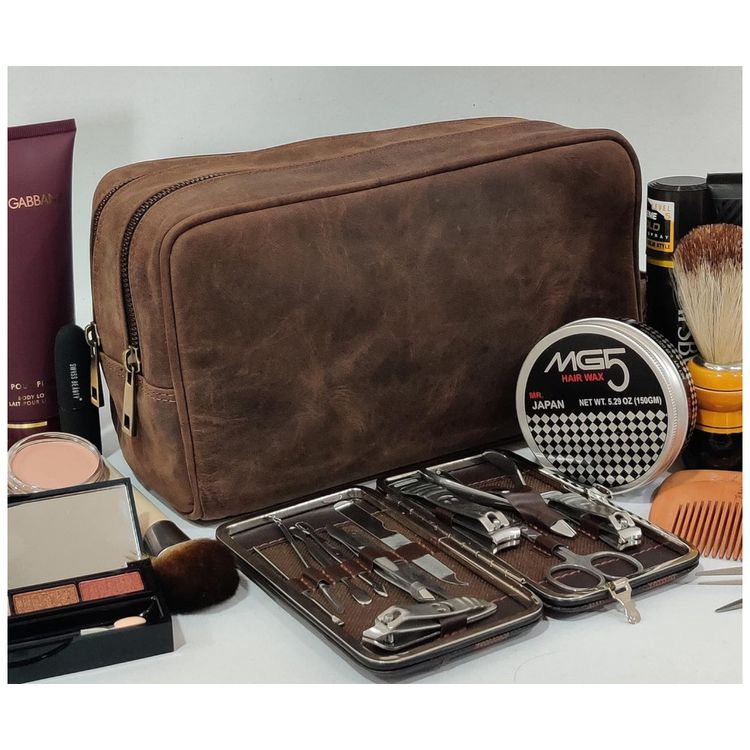 Rustic-Town-Necessaire-Masculina-Vintage-de-Couro-com-Forro-foto-5