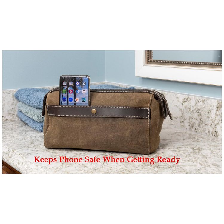Necessaire-Masculina-Vintage-de-Couro-com-Forro-a-Prova-d-foto-2