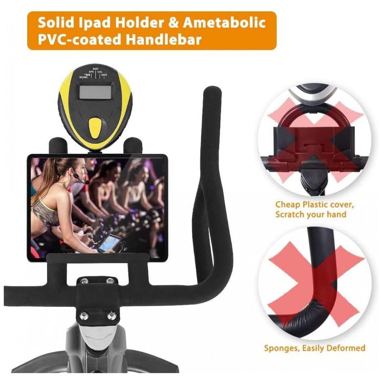 Bicicleta-Ergometrica-com-Suporte-para-Tablet-e-Banco-foto-4