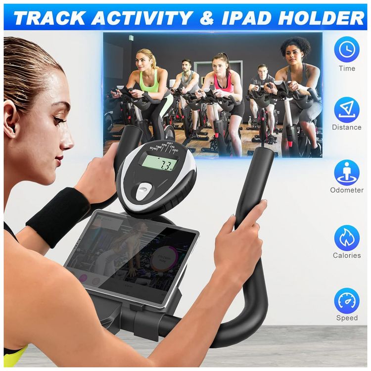 Bicicleta-Ergometrica-com-Suporte-para-Tablet-e-Banco-foto-1