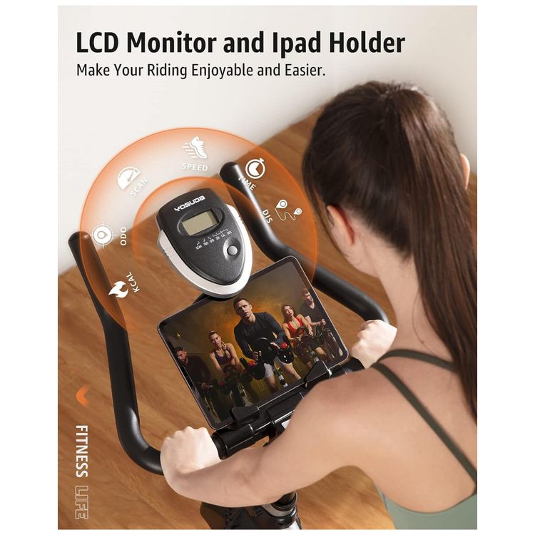 Bicicleta-Ergometrica-com-Suporte-para-Tablet-e-Banco-foto-4