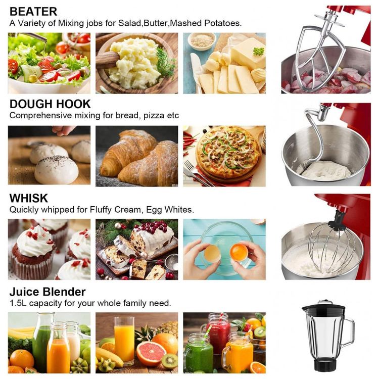 AIFEEL-Batedeira-de-Bancada-8-em-1-Capacidade-8L-com-5-foto-1