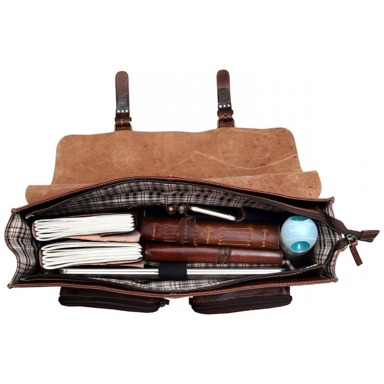 Bolsa-Pasta-de-Couro-Masculina-para-Laptop-C-CUERO-Marrom-foto-2