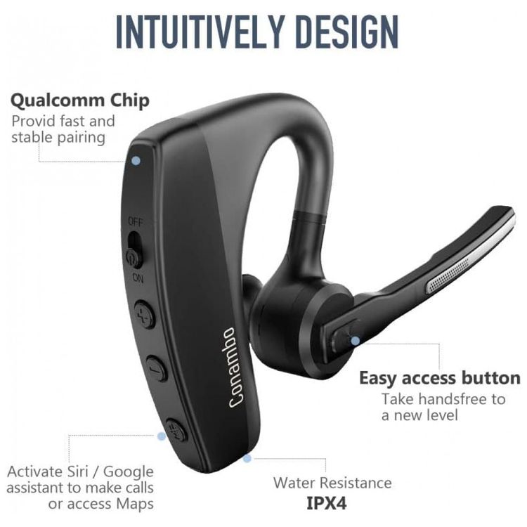 Fone-de-ouvido-sem-Fio-Headset-Bluetooth-para-Chamadas-com-foto-5