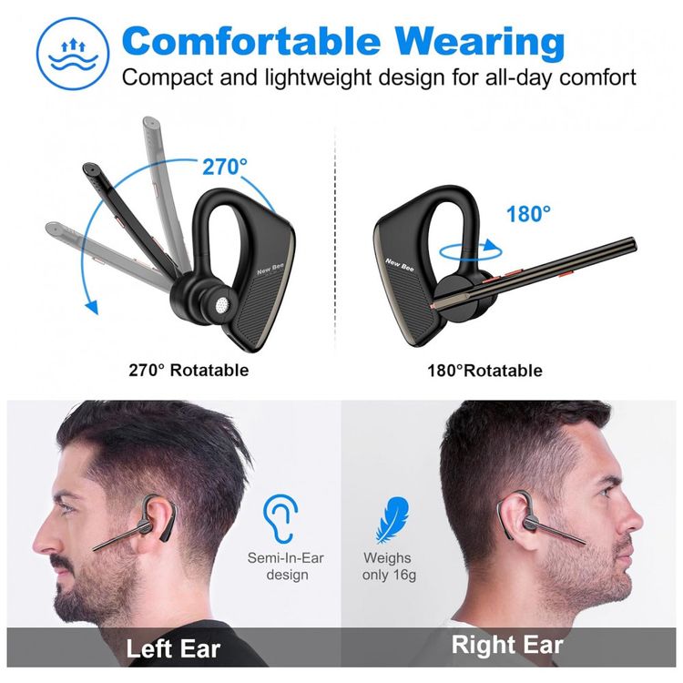 Fone-de-ouvido-sem-Fio-Headset-Bluetooth-para-Chamadas-com-foto-3
