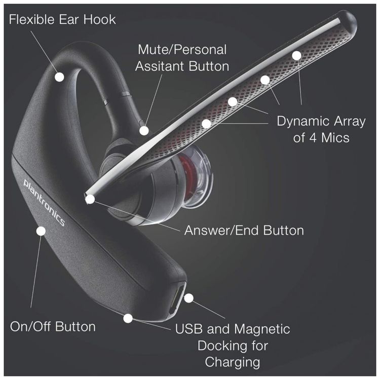 Poly-Plantronics-Fone-de-ouvido-sem-Fio-Headset-Bluetooth-foto-3