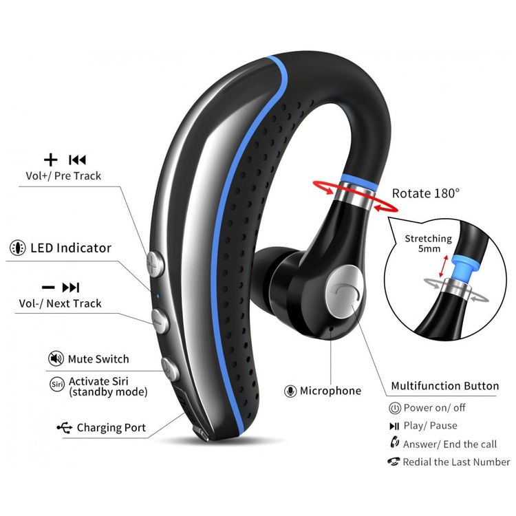 FIMITECH-Fone-de-ouvido-sem-Fio-Headset-Bluetooth-para-foto-1