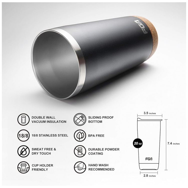 FGA-Copo-Termico-470-mL-para-Cerveja-Cafe-com-Isolamento-a-foto-2