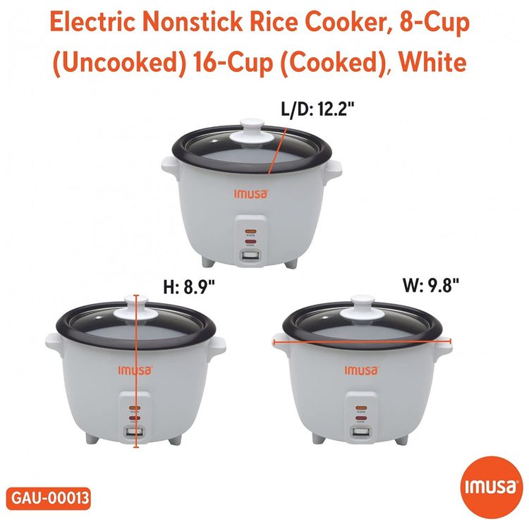 USA-Panela-de-Arroz-Eletrica-8-Xicaras-500W-Branca-110v-foto-1