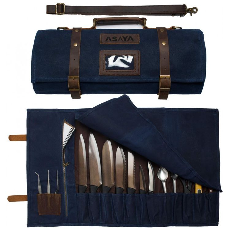 Asaya-Estojo-Bolsa-Portatil-para-Facas-com-15-Slots-Facas-foto-0