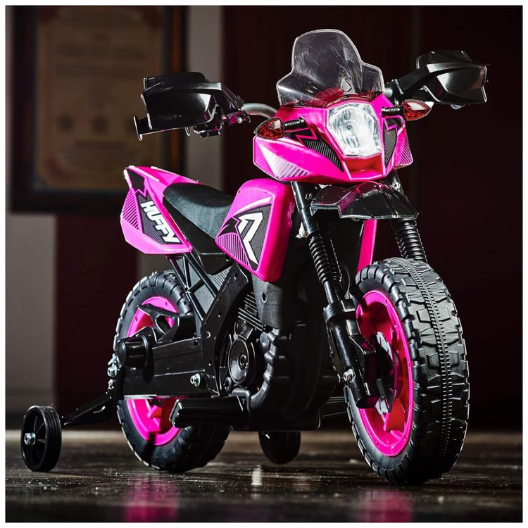 Huffy-Moto-Eletrical-Infantil-6V-com-Luzes-e-Sons-Rosa-foto-1