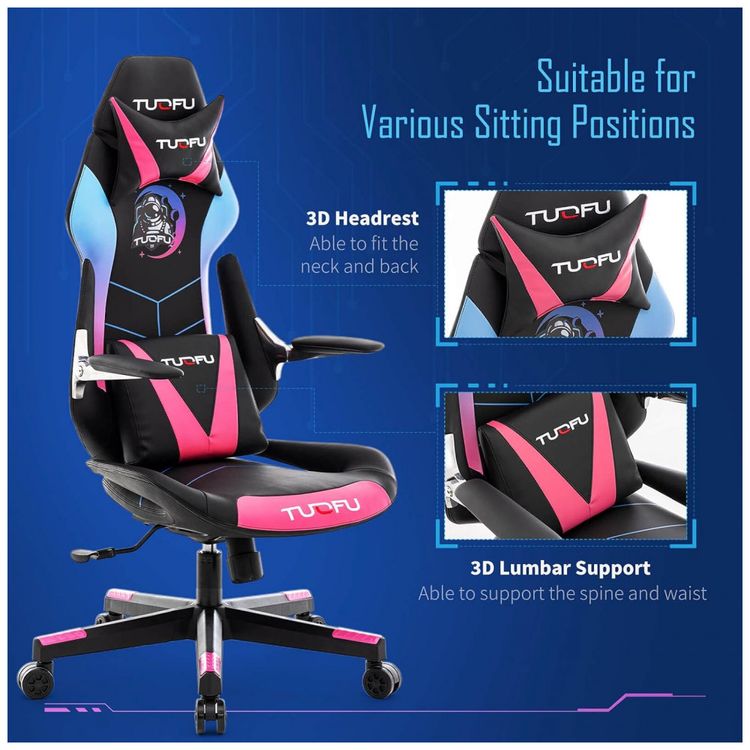 Cadeira-Gamer-Ergonomica-Ajustavel-com-Apoio-para-a-Lombar-foto-2