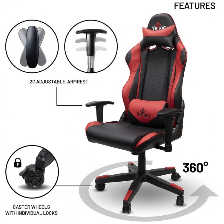 YEYIAN-Cadeira-Gamer-Ergonomica-Ajustavel-com-Apoio-para-a-foto-3