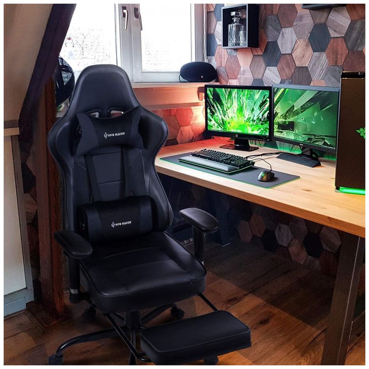 VON-RACER-Cadeira-Gamer-Ergonomica-Ajustavel-com-Apoio-para-foto-4