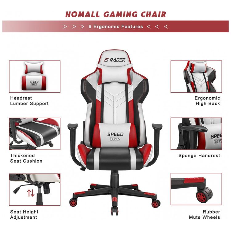 Homall-Cadeira-Gamer-Ergonomica-Ajustavel-com-Apoio-para-a-foto-3