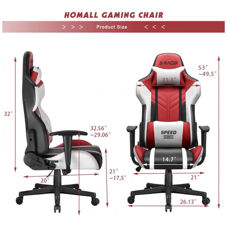 Homall-Cadeira-Gamer-Ergonomica-Ajustavel-com-Apoio-para-a-foto-2