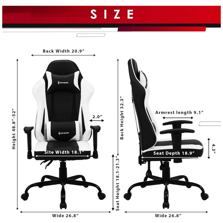 Blue-Whale-Cadeira-Gamer-Ergonomica-Ajustavel-com-Apoio-para-foto-1