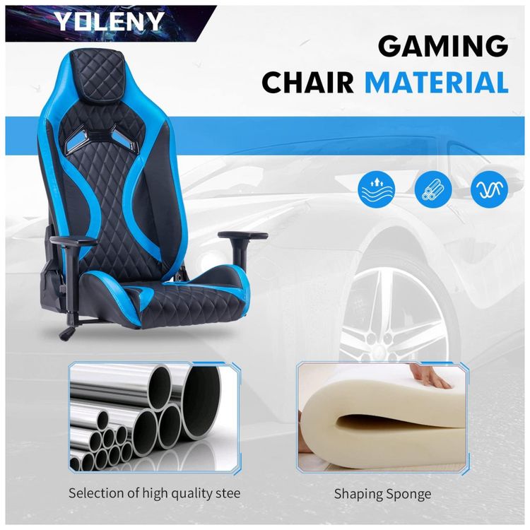 Cadeira-Gamer-Ergonomica-Ajustavel-com-Encosto-Alto-YOLENY-foto-4